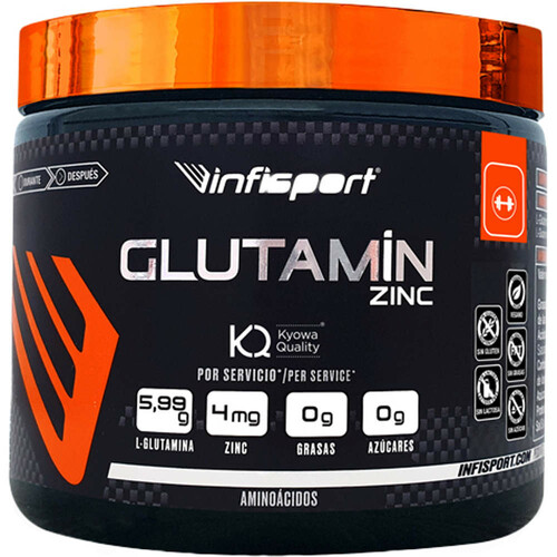 INFISPORT GLUTAMIN POLVO 300 GR gris