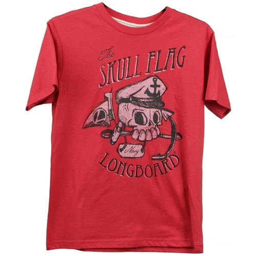 LONGBOARD SKULL TEE rojo