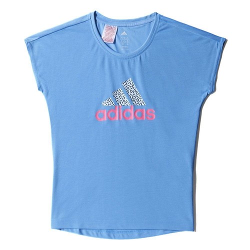 ADIDAS YG W B LOGO TEE azul