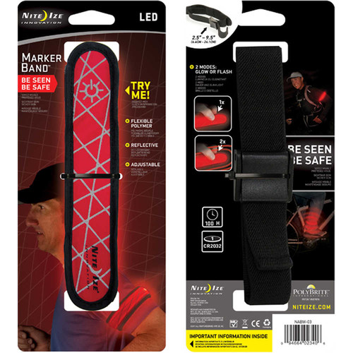 NITE IZE MARKER BAND -BRAZALETE LED ROJO rojo