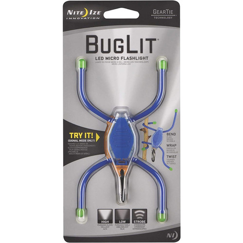 NITE IZE BUGLIT- ARAA LED ADPAT. AZUL
