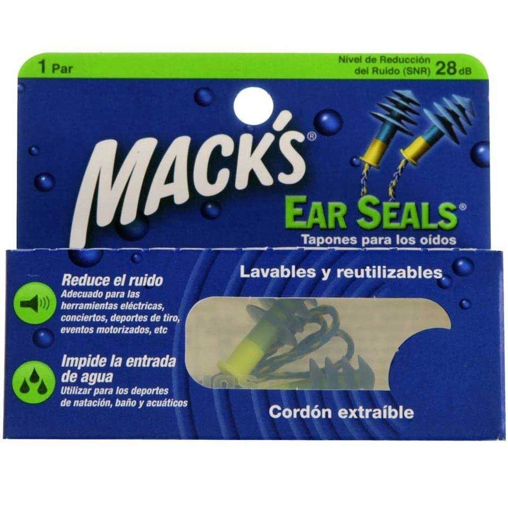 Macks tapones oidos natación TAPONES CON CORDON vista frontal Macks tapones oidos natación TAPONES CON CORDON vista frontal