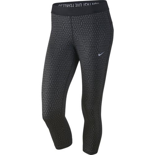 NIKE MIRROR MESH RELAY CROP negro