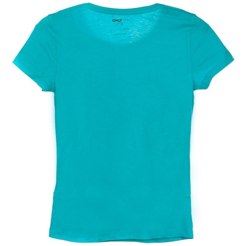ONLY ONPMARGUERITE FITTED SS TEE BOX azul