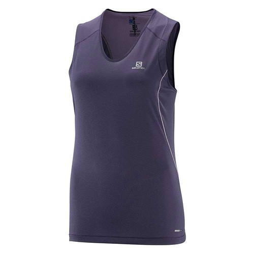 SALOMON TRAIL RUNNER SLEEVELESS TEE W morado
