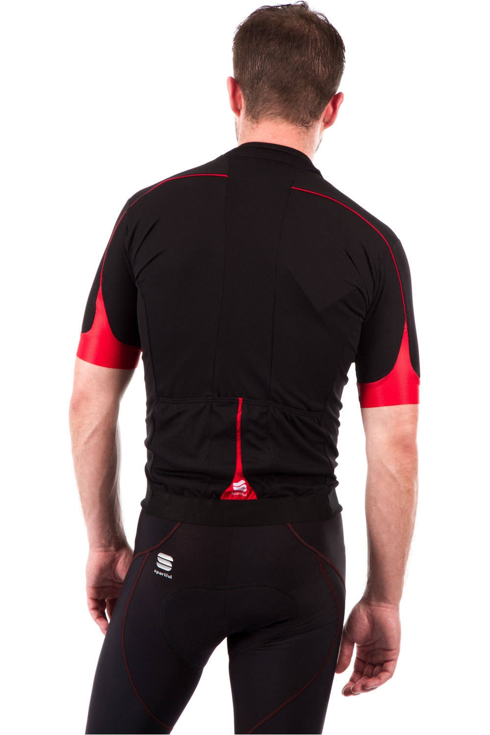 Sportful maillot manga corta hombre Sportful GIAU JERSEY BLACK/RED vista trasera Sportful maillot manga corta hombre Sportful GIAU JERSEY BLACK/RED vista trasera