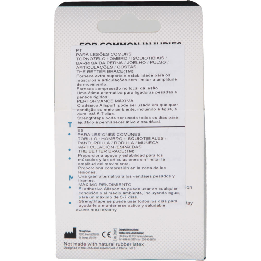 Streng varios Streng STRENGTHTAPE - Black Precut 5m 02 Streng varios Streng STRENGTHTAPE - Black Precut 5m 02