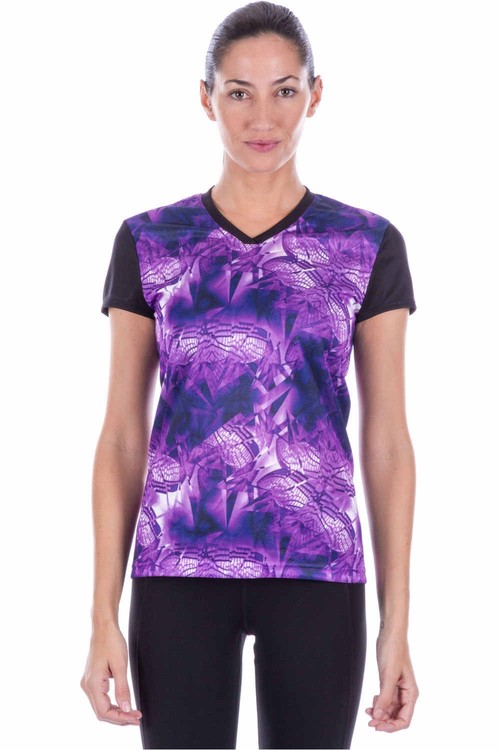 ADIDAS RS Q3 SS TEE W morado