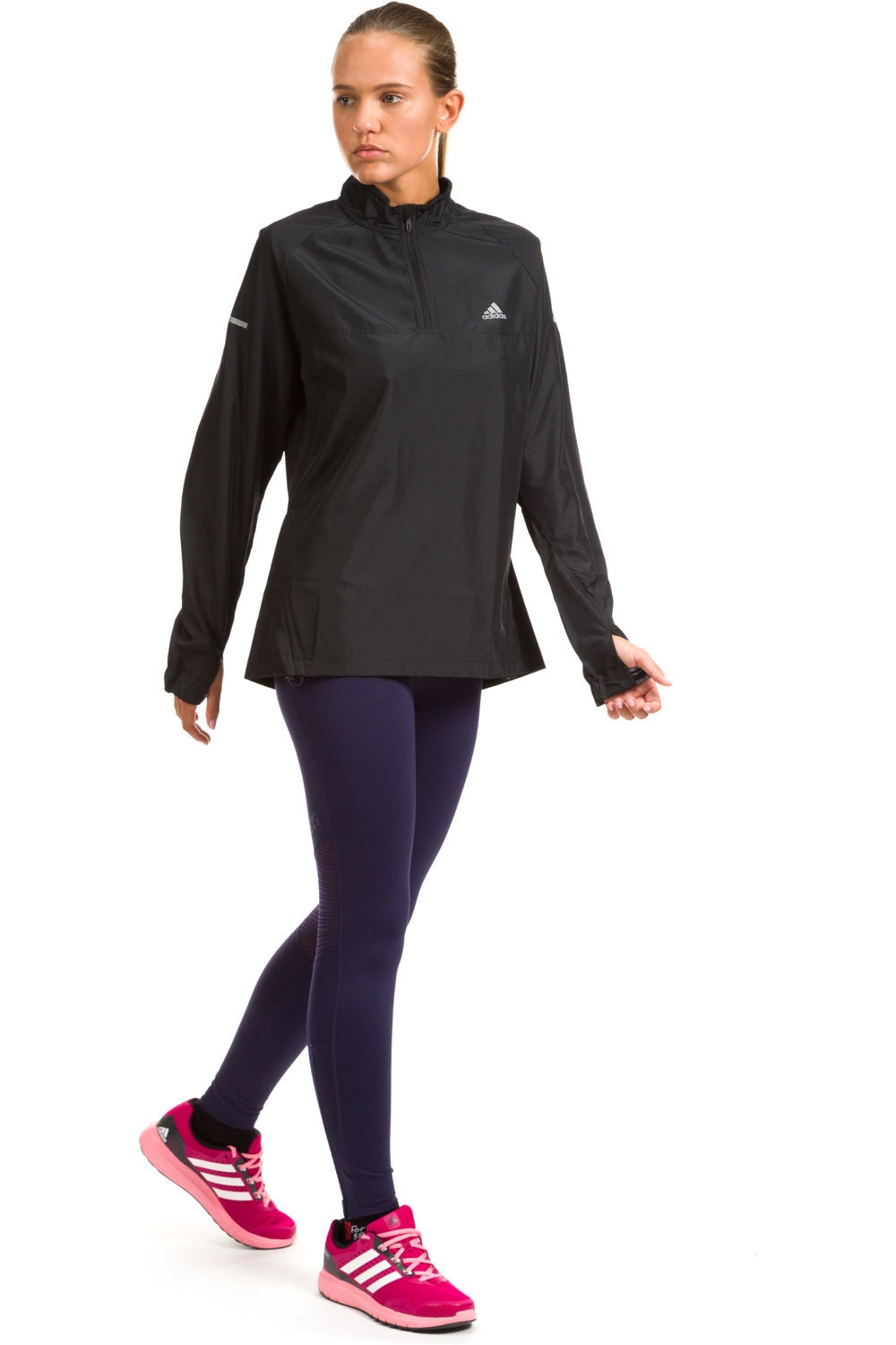 adidas camiseta técnica manga larga mujer Adidas RUN ANORAK W NE vista detalle adidas camiseta técnica manga larga mujer Adidas RUN ANORAK W NE vista detalle