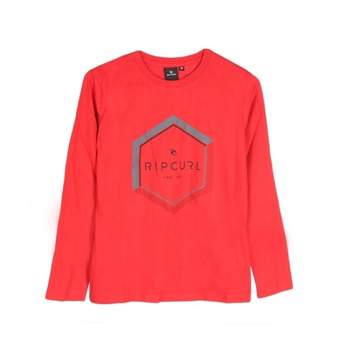 RIP CURL CLYDE  LS TEE rojo