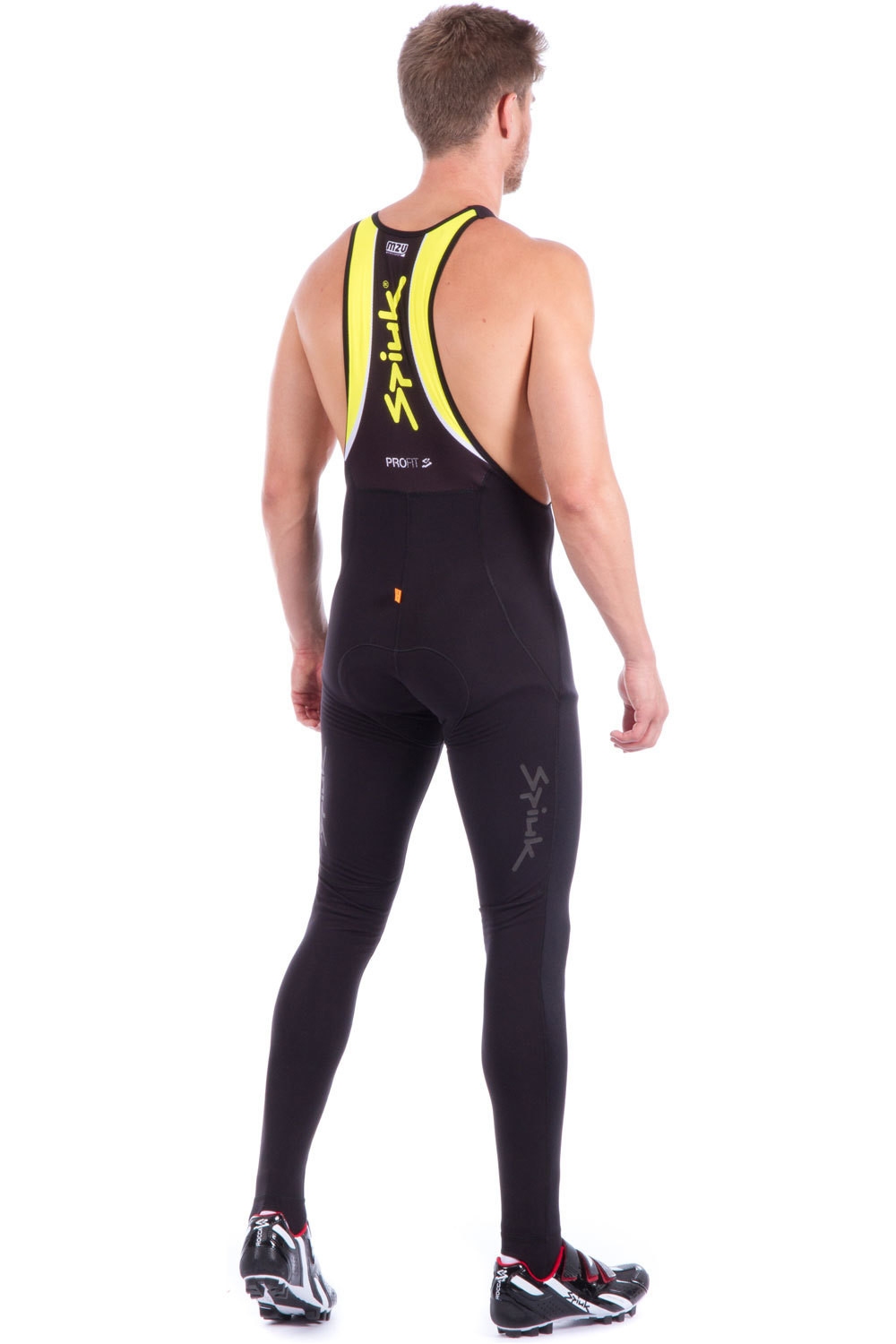 Spiuk culotte largo hombre Spiuk ELITE PLUS HOMBRE 2016 NEGRO/AMA vista trasera Spiuk culotte largo hombre Spiuk ELITE PLUS HOMBRE 2016 NEGRO/AMA vista trasera