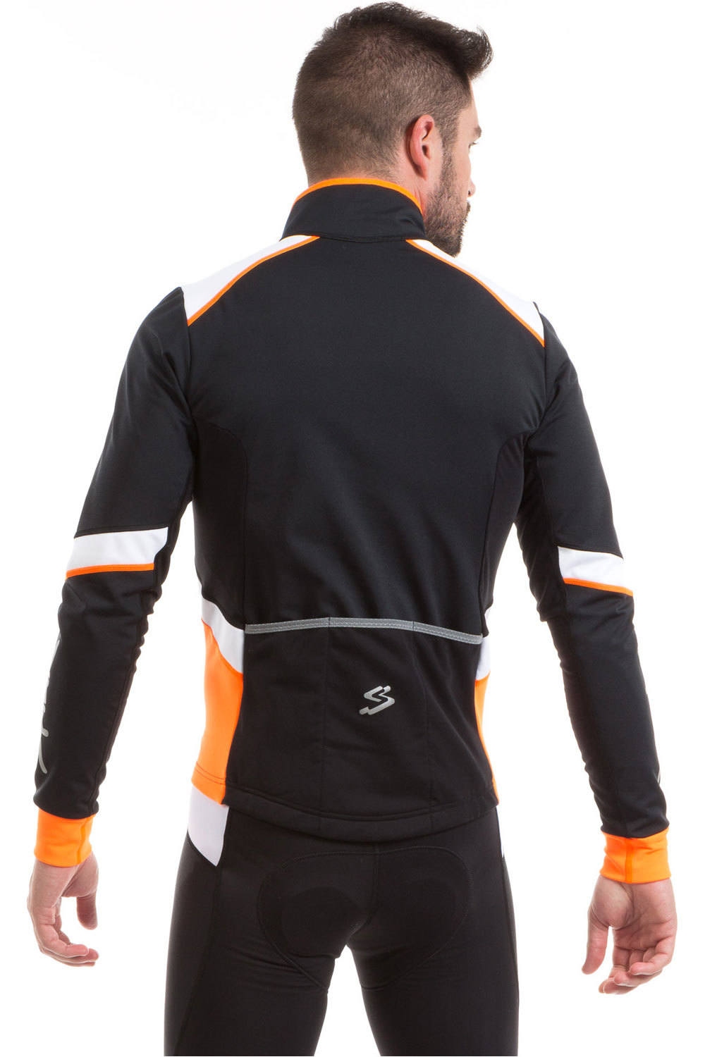 Spiuk cortavientos ciclismo hombre CHAQUETA TEAM HOMBRE 2016 NEGRO/NARANJA AV/BLANCO vista trasera Spiuk cortavientos ciclismo hombre CHAQUETA TEAM HOMBRE 2016 NEGRO/NARANJA AV/BLANCO vista trasera