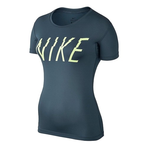 NIKE W NP CL TOP SS GRX azul