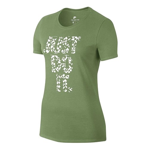 NIKE W NSW TEE CREW JDI TANGRAMS verde