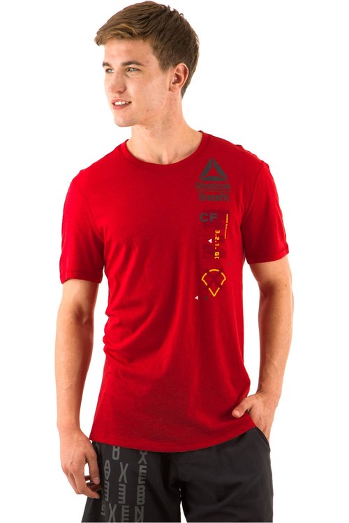 REEBOK RC POLY BLEND TEE - GRID rojo