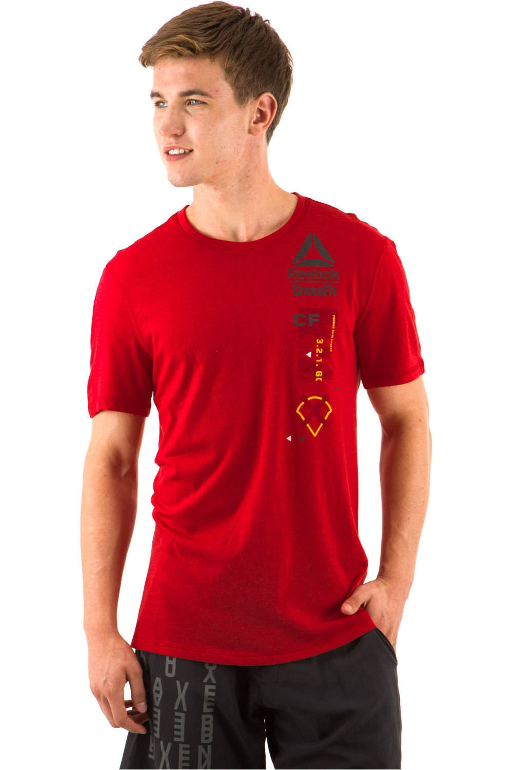 Reebok camiseta manga corta hombre Reebok RC POLY BLEND TEE - GRID vista frontal Reebok camiseta manga corta hombre Reebok RC POLY BLEND TEE - GRID vista frontal