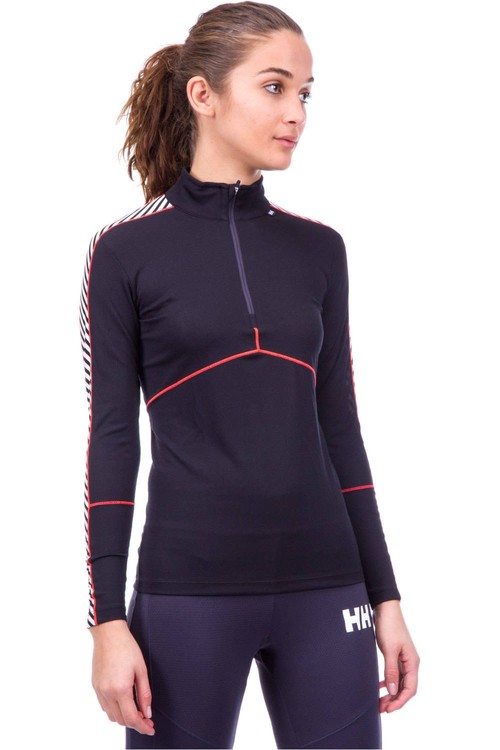 HELLY HANSEN W HH LIFA 1/2 ZIP negro