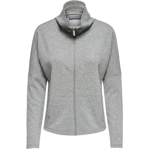 ONLY ONPZIRA GLITTER ZIP SWEAT gris