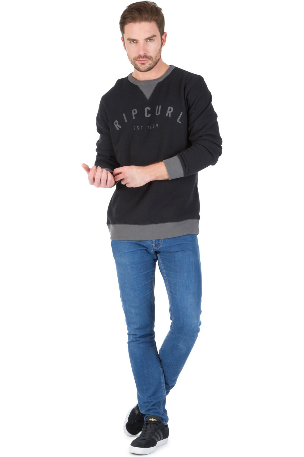 Rip Curl sudadera hombre Rip Curl DOWN CREW vista detalle Rip Curl sudadera hombre Rip Curl DOWN CREW vista detalle