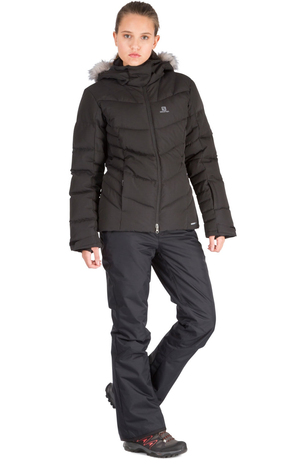 Salomon chaqueta esquí mujer Salomon ICETOWN JACKET W BK vista trasera Salomon chaqueta esquí mujer Salomon ICETOWN JACKET W BK vista trasera
