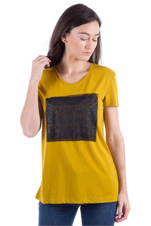 JAQUELINE DE YONG JDYBALL S/S PRINT TOP JRS amarillo