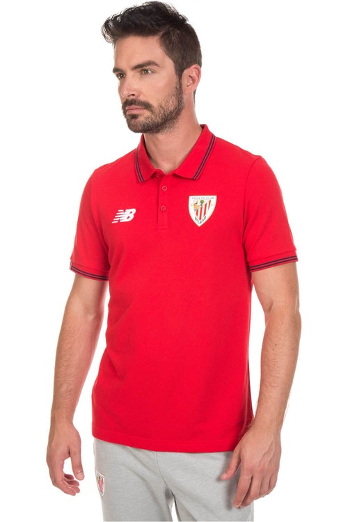 NEW BALANCE ATHL.BILBAO 18 POLO MC rojo