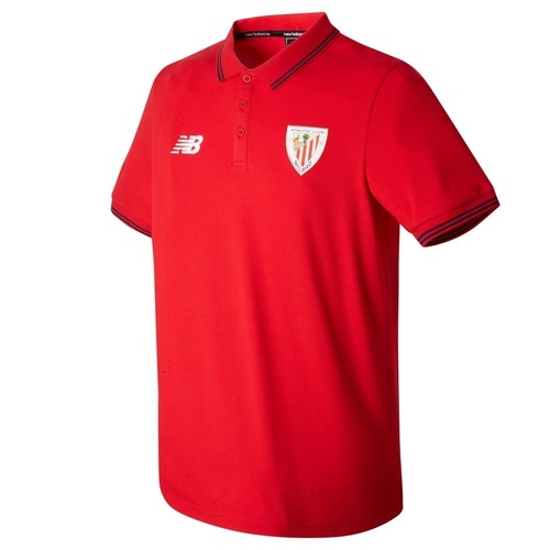 NEW BALANCE ATHL.BILBAO 18 POLO MC rojo