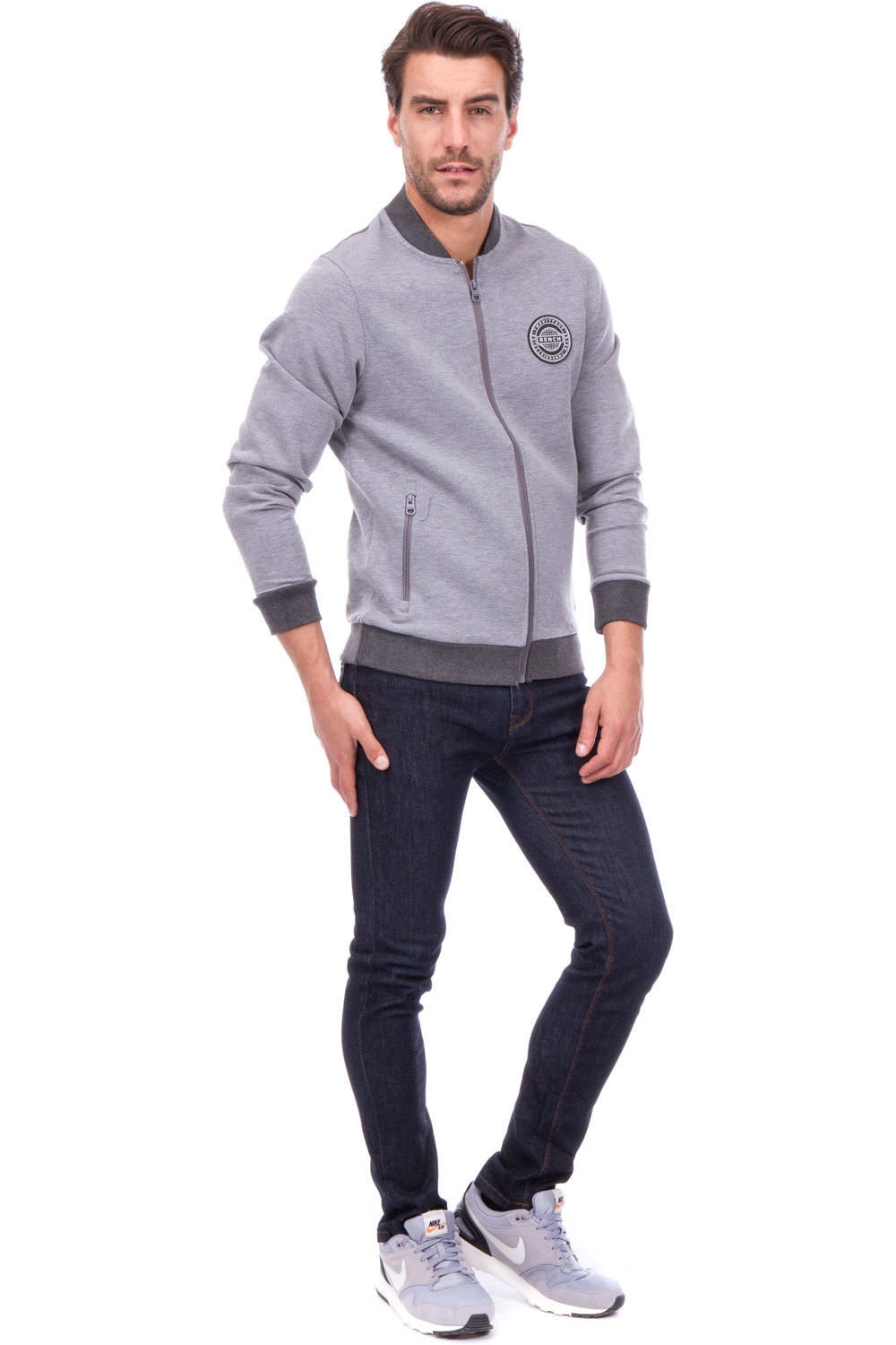 Bench chaquetas hombre Bench BONDED BOMBER SWEATJACKET vista detalle Bench chaquetas hombre Bench BONDED BOMBER SWEATJACKET vista detalle
