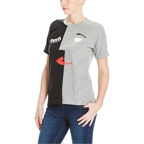 BENCH ABSTRACT FACE COLOURBLOCK TEE gris