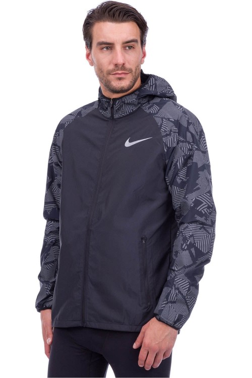 NIKE M NK ESSNTL FLSH JKT HD NE negro
