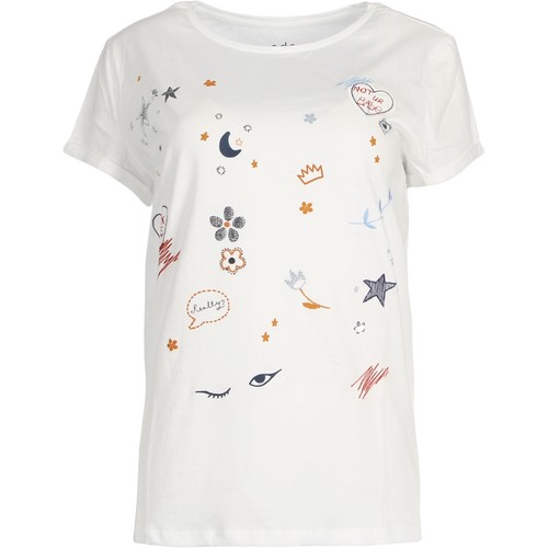 ESPRIT _EDC_PRINT EMBRO TEE blanco