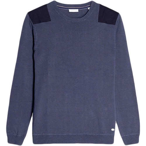 ESPRIT WOVEN DET CREW MN azul