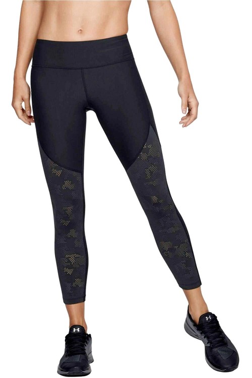 UNDER ARMOUR TB BALANCE MESH ANKLE CROP-BLK/BLK/TNL negro