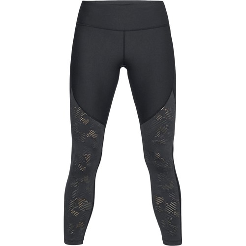 UNDER ARMOUR TB BALANCE MESH ANKLE CROP-BLK/BLK/TNL negro