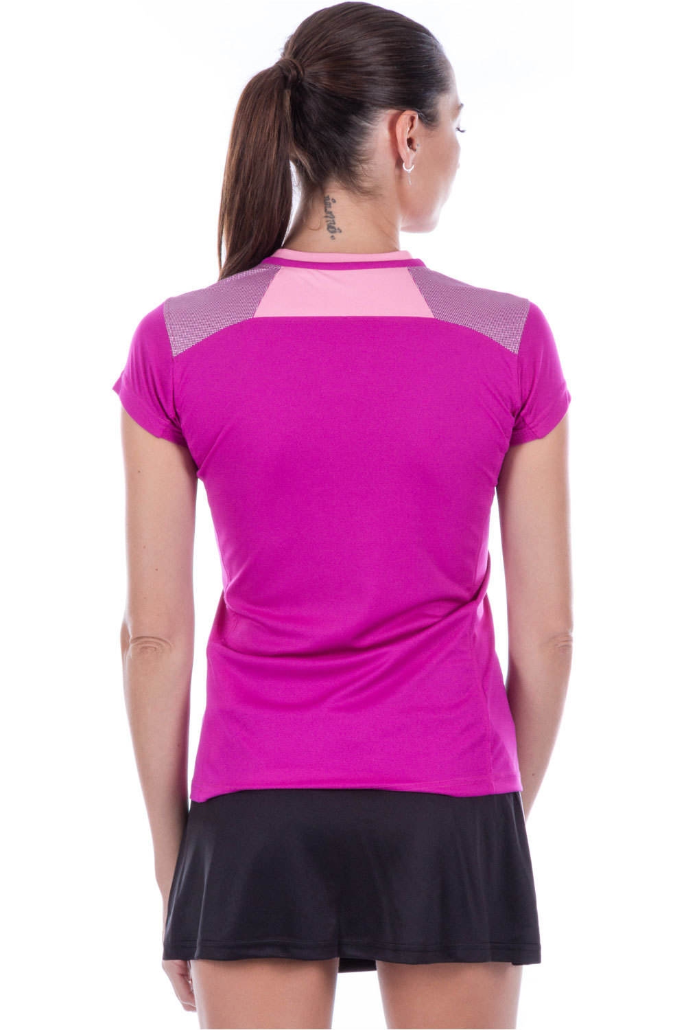 Joma camiseta tenis manga corta mujer CAMISETA MUJER SILVER M/C vista trasera Joma camiseta tenis manga corta mujer CAMISETA MUJER SILVER M/C vista trasera