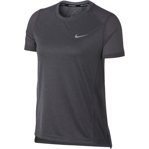 NIKE W NK MILER TOP SS gris