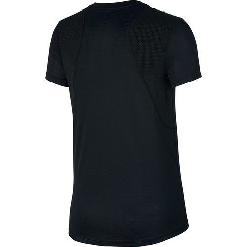 NIKE W NK RUN TOP SS GX JDI negro