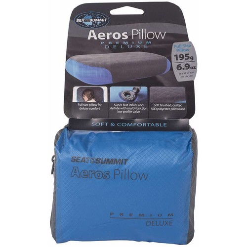 SEATOSUMMIT AEROS PREMIUM PILLOW DELUXE XL azul