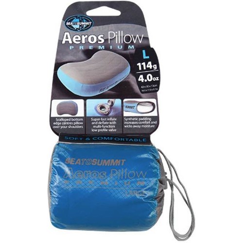 SEATOSUMMIT AEROS PREMIUM PILLOW L azul