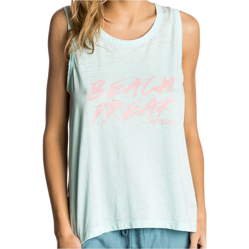 Rip Curl camiseta tirantes mujer Rip Curl BEACH FREAK TANK vista detalle Rip Curl camiseta tirantes mujer Rip Curl BEACH FREAK TANK vista detalle