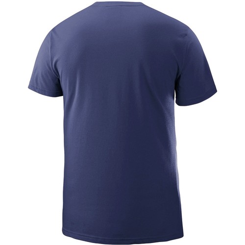 SALOMON COTON LOGO SS TEE M azul