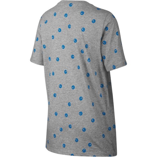 NIKE B NSW TEE SWOOSH SMILE AOP GR gris