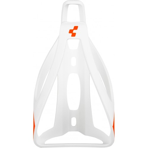 CUBE BOTTLE CAGE HPP MATT WHITE N FLASHRED (13074) blanco