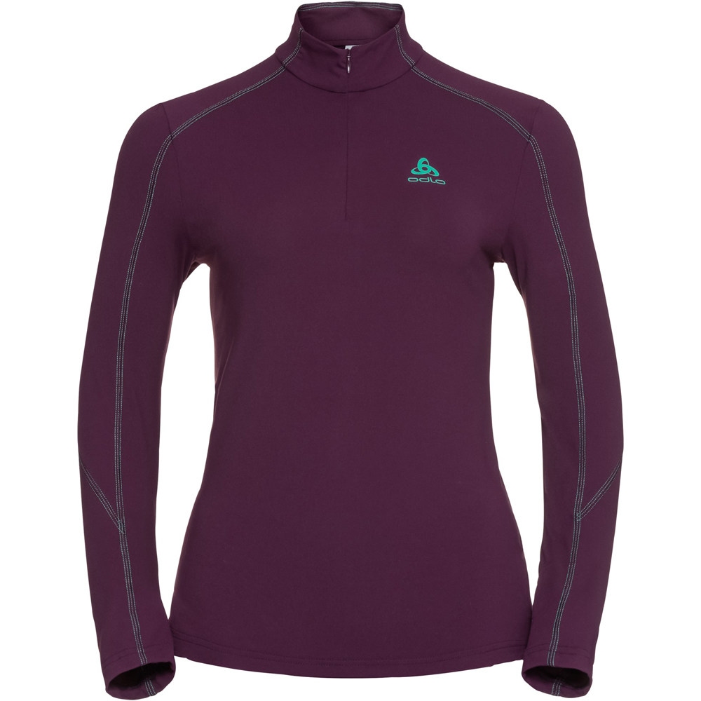 Odlo forro polar mujer Odlo Stand-up collar l/s 1/2 zip SILLIAN vista frontal Odlo forro polar mujer Odlo Stand-up collar l/s 1/2 zip SILLIAN vista frontal