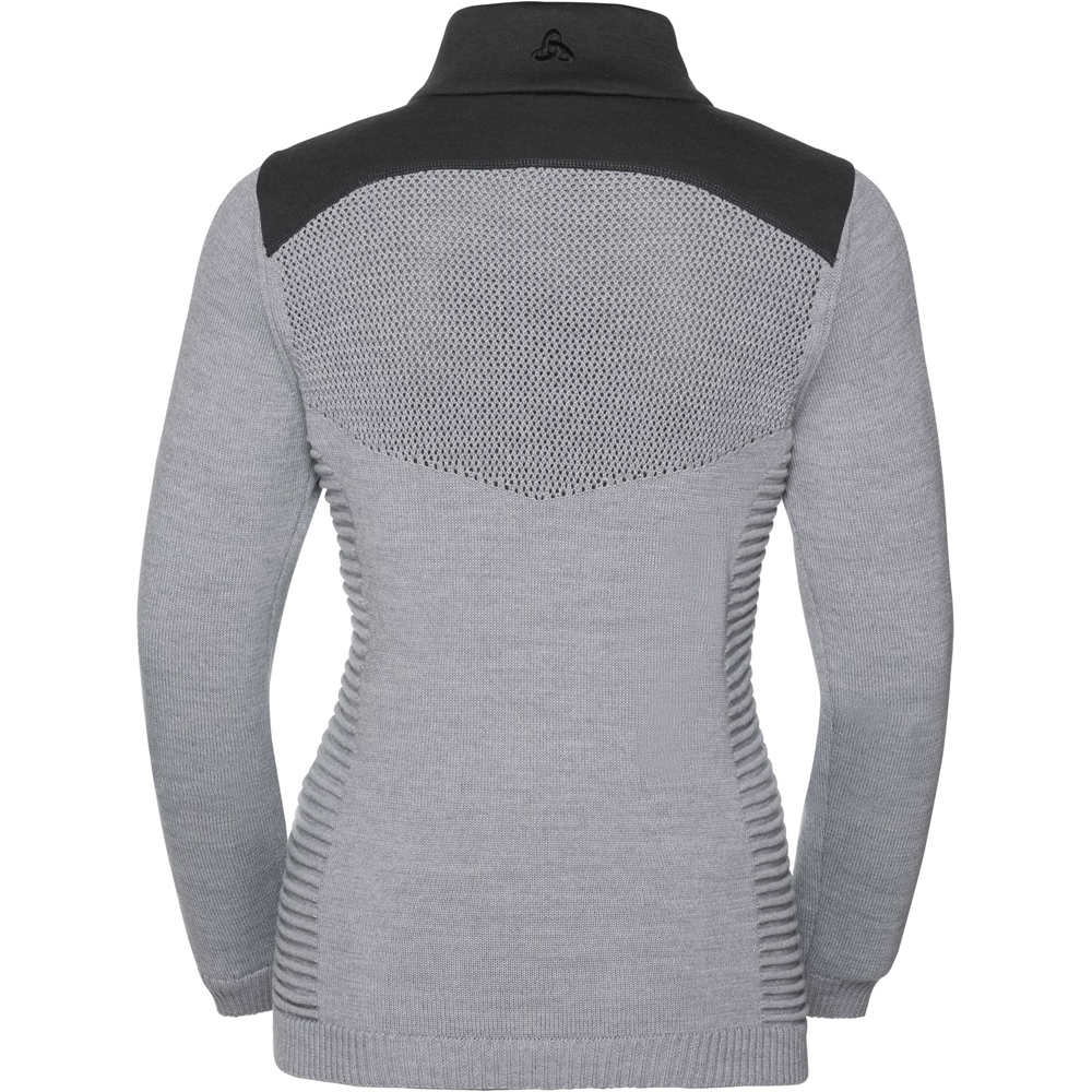 Odlo forro polar mujer Odlo Midlayer 1/2 zip X POD HYBRID GR vista trasera Odlo forro polar mujer Odlo Midlayer 1/2 zip X POD HYBRID GR vista trasera