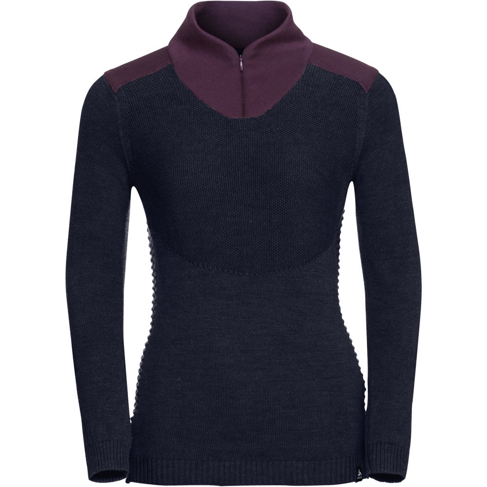 Odlo forro polar mujer Odlo Midlayer 1/2 zip X POD HYBRID vista frontal Odlo forro polar mujer Odlo Midlayer 1/2 zip X POD HYBRID vista frontal