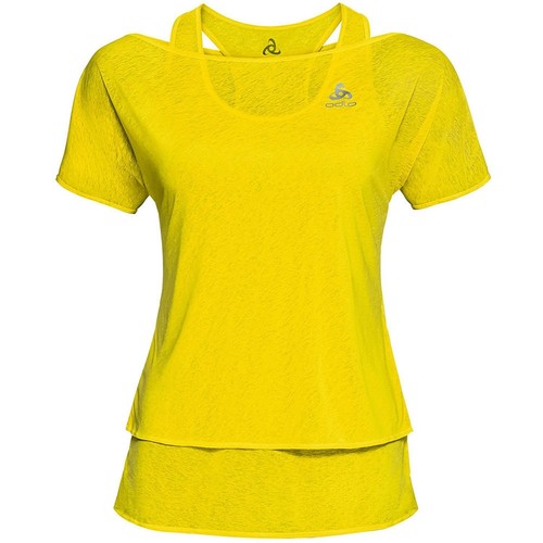 ODLO T-SHIRT S/S HOLOGRAM 2-IN-1 amarillo