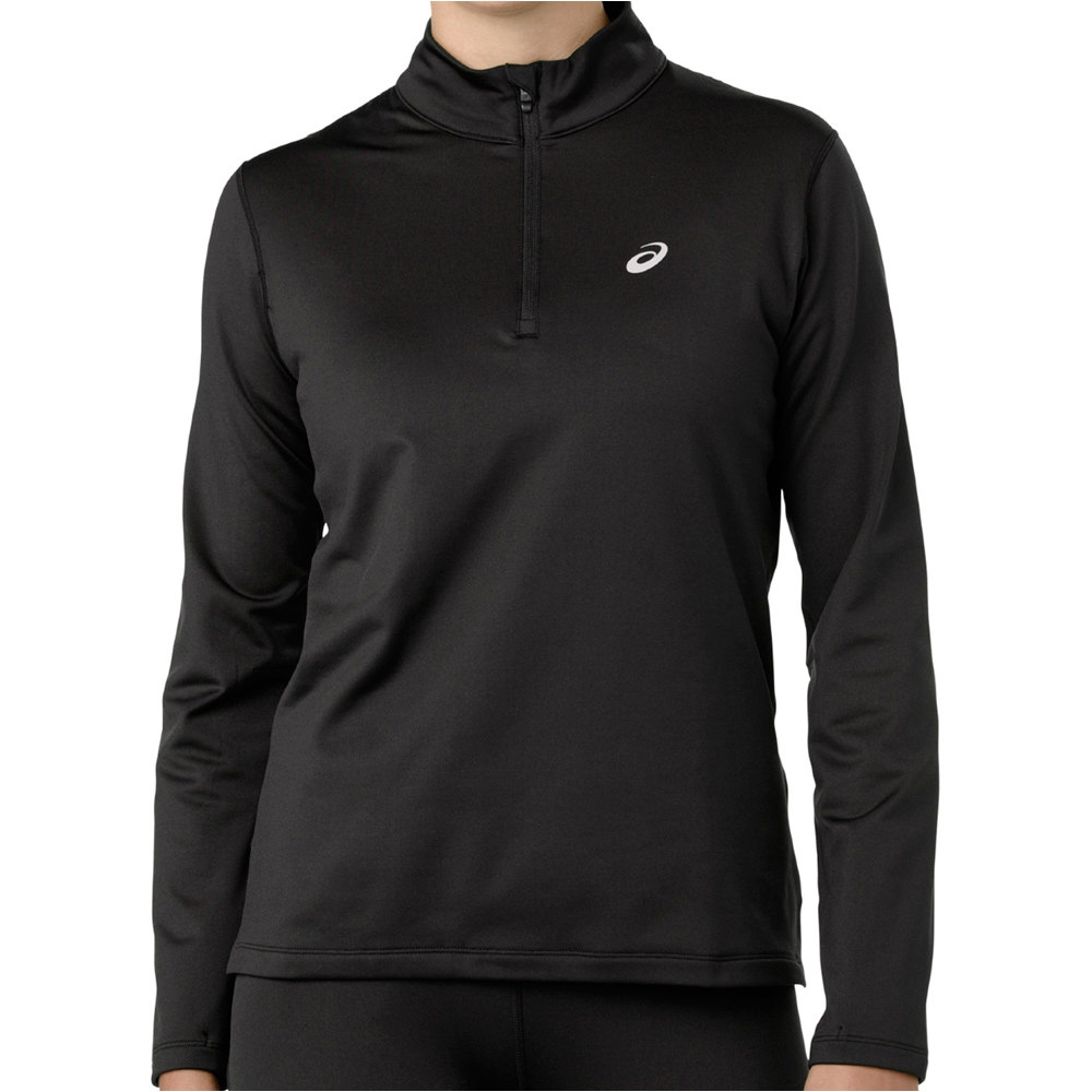 Asics camiseta técnica manga larga mujer Asics SILVER LS 1/2 ZIP WINTER TOP vista detalle Asics camiseta técnica manga larga mujer Asics SILVER LS 1/2 ZIP WINTER TOP vista detalle