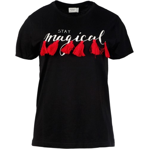 JAQUELINE DE YONG JDYLISA S/S PRINT TOP JRS negro