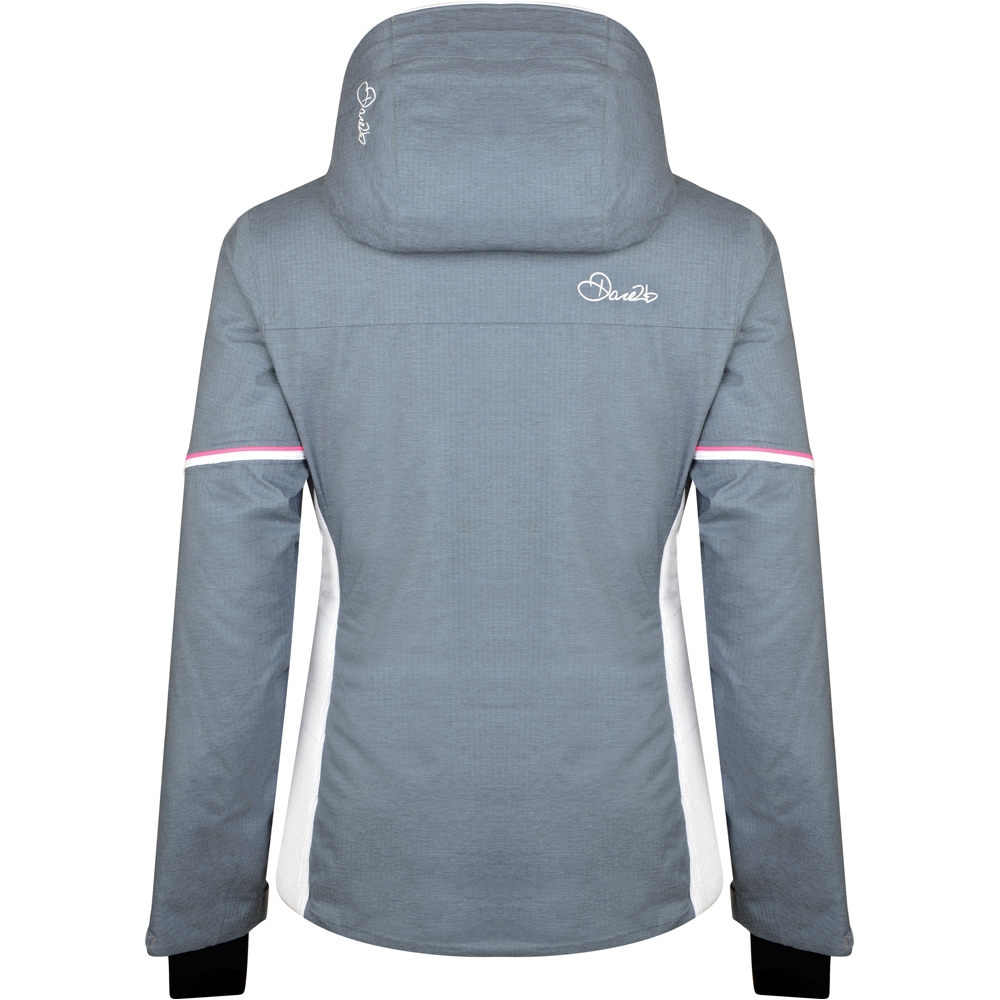 Dare2b chaqueta esquí mujer Dare2b OPULENCE JACKET MERCURY vista trasera Dare2b chaqueta esquí mujer Dare2b OPULENCE JACKET MERCURY vista trasera